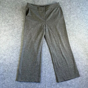 St John Exclusive Emma Trouser 12 HEM* USA Straight Leg Old Money Gray Wool 428